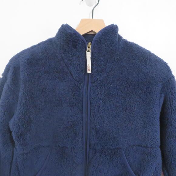 The North Face Girls Medium Montague Blue Campshire Cardigan Plush Sweater - Picture 3 of 7